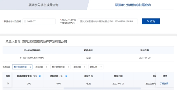 上海票據交易所顯示龍湖無逾期記錄 下半年無還債壓力